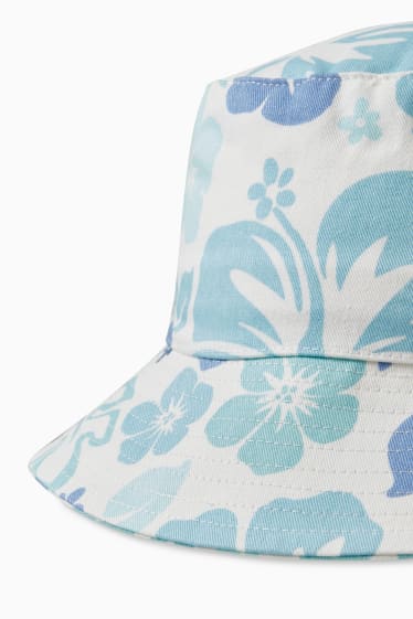 Dona - CLOCKHOUSE - barret - de flors - blanc / blau clar