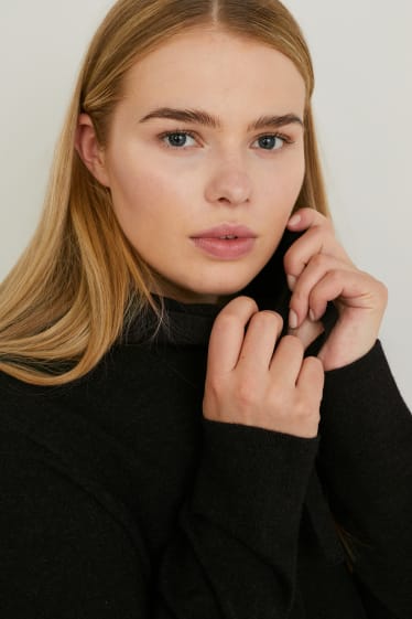 Women - Hooded jumper - dark gray