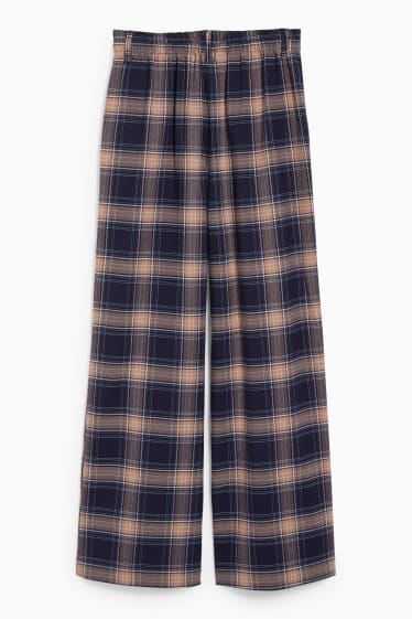 Teens & young adults - CLOCKHOUSE - cloth trousers - high waist - wide leg - blue