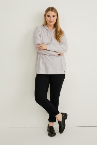 Women - Hoodie - beige-melange