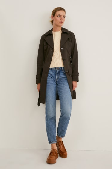 Dames - Trenchcoat - donkergroen