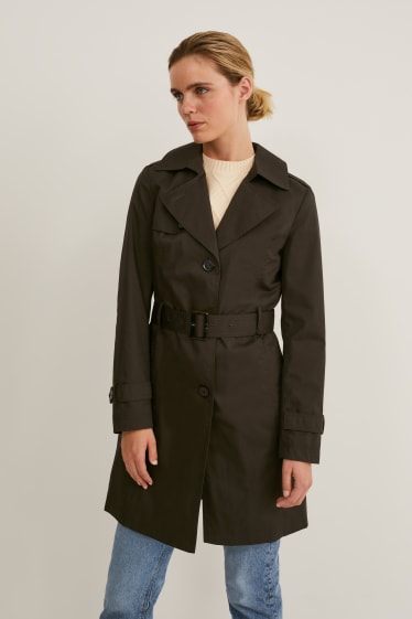 Damen - Trenchcoat - dunkelgrün