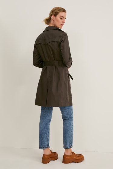 Women - Trench coat - dark green