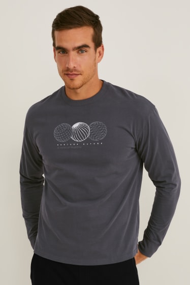 Men - Long sleeve top - dark gray