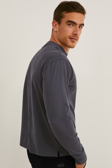 Men - Long sleeve top - dark gray