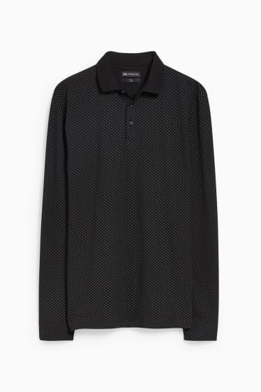 Heren - Poloshirt - LYCRA® - Flex - zwart / grijs