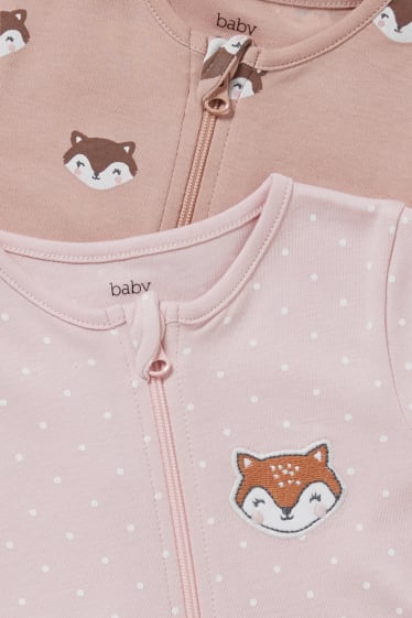 Babys - Set van 2 - baby-pyjama - roze