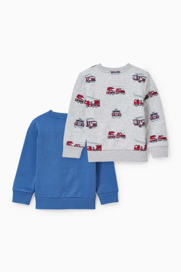 Kinder Buben - Multipack 2er - Sweatshirt - hellgrau-melange