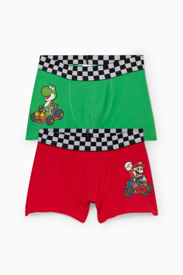 Enfants garçons - Lot de 2 - Super Mario - caleçons - vert
