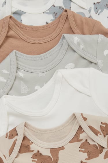 Unisex - Multipack 5er - Baby-Body - weiß