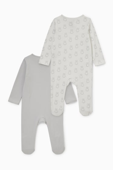 Bébés - Lot de 2 - Miffy - pyjamas pour bébé - gris