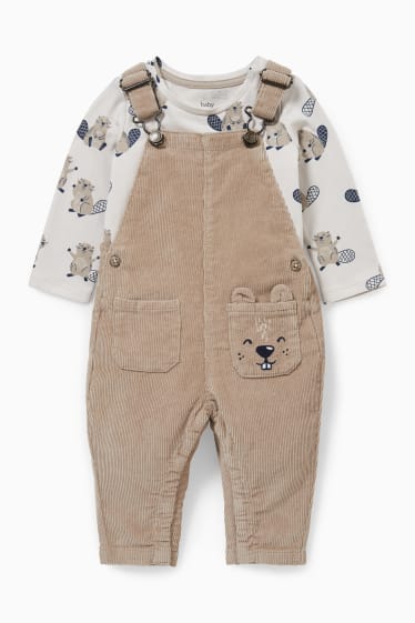 Babies - Baby outfit - 2 piece - beige-melange