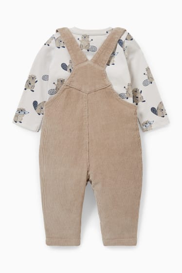 Babys - Baby-Outfit - 2 teilig - beige-melange