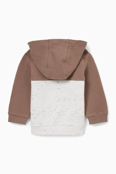 Bebés niños - Sudadera con cremallera y capucha para bebé - gris claro jaspeado