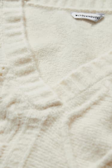 Dámské - CLOCKHOUSE - svetrová vesta  - krémově bílá