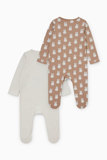 Neonati - Confezione da 2 - Miffy - pigiama per neonati - marrone chiaro