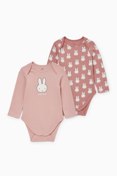 Babies - Multipack of 2 - Miffy - baby bodysuit - rose