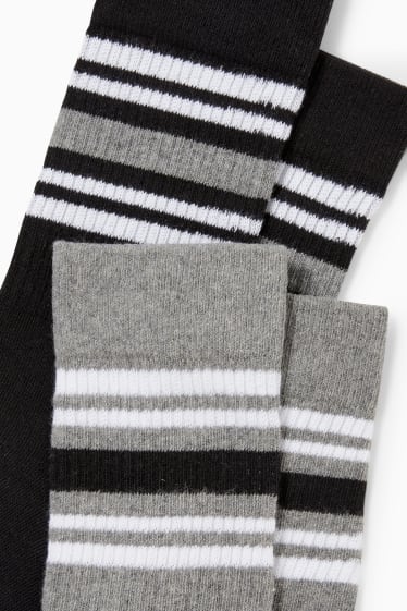 Hombre - Pack de 5 - calcetines de tenis - LYCRA® - negro / gris