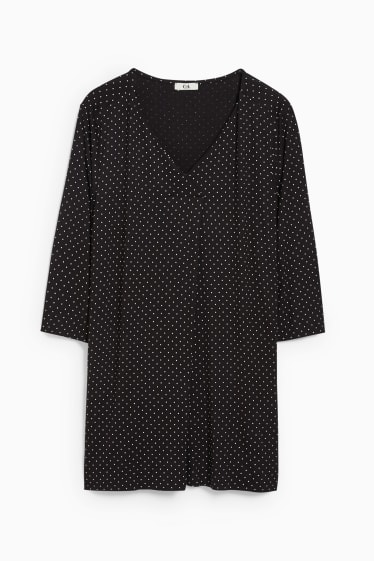 Donna - T-shirt - a pois - nero