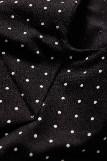 Damen - T-Shirt - gepunktet - schwarz