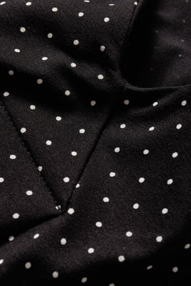 Women - T-shirt - polka dot - black