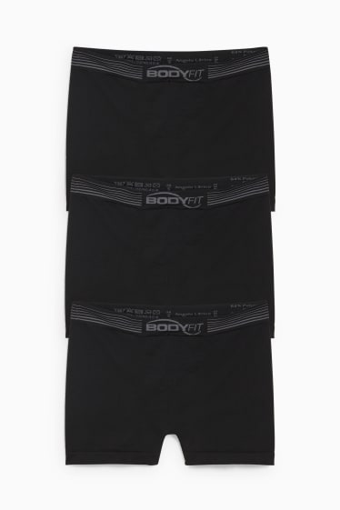 Hommes - Lot de 3 - boxers - sans couture - noir