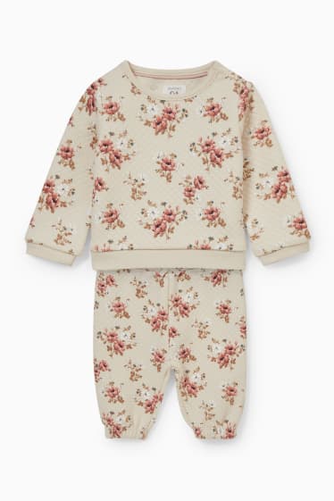 Babys - Baby-outfit - 2-delig - roze / beige