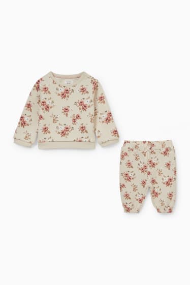Babys - Baby-Outfit - 2 teilig - rosa / beige