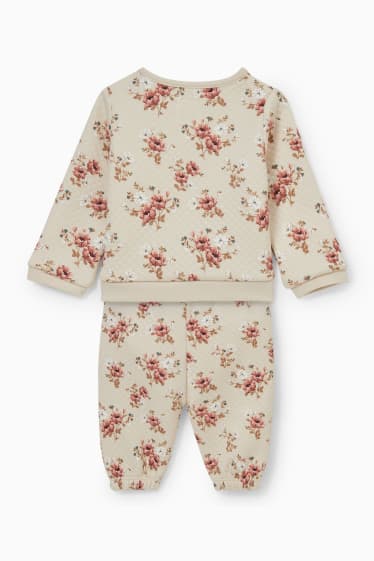 Babys - Baby-Outfit - 2 teilig - rosa / beige