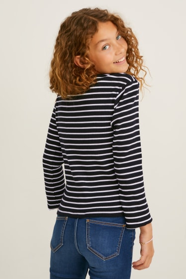 Kinderen: meisjes - Set van 3 - longsleeve - wit