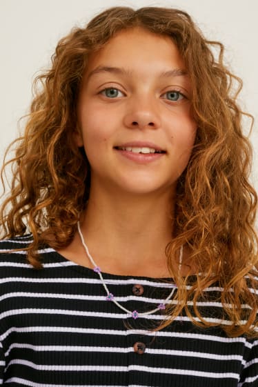 Kinderen: meisjes - Set van 3 - longsleeve - wit