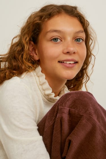 Kinder Mädchen - Cordhose - braun
