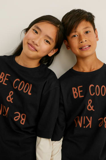 Kinderen - Longsleeve - genderneutraal - 2-in-1-look - zwart