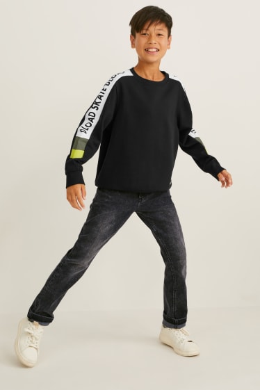 Enfants - Jean coupe droite - LYCRA® - jean gris foncé