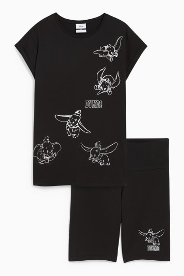 Ados & jeunes adultes - CLOCKHOUSE - ensemble - T-shirt et cycliste - 2 pièces - Dumbo - noir