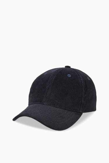 Men - Corduroy cap - dark blue