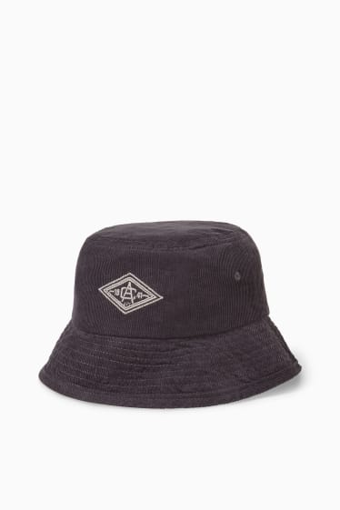 Men - Corduroy hat - gray-melange