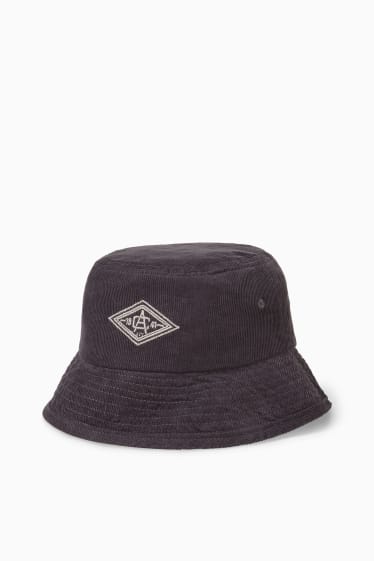 Uomo - Cappello in velluto a coste - grigio melange