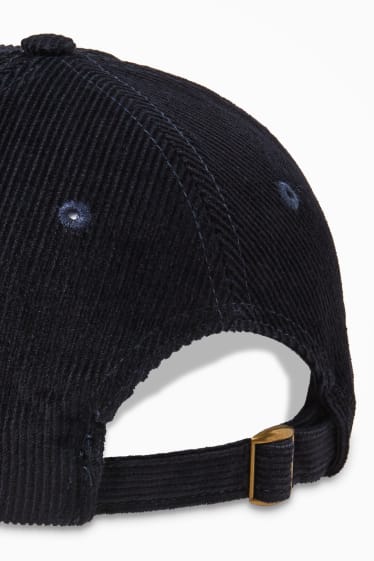 Men - Corduroy cap - dark blue