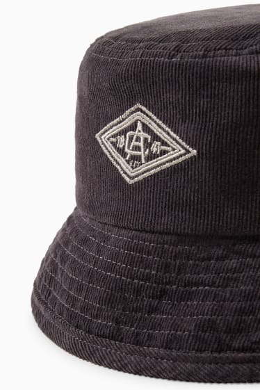 Men - Corduroy hat - gray-melange