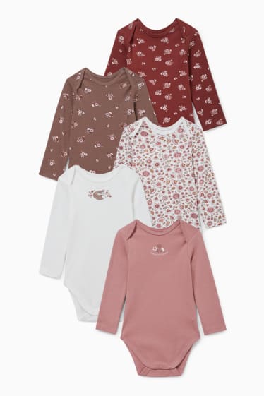 Baby: meisjes - Set van 5 - rompertje - wit
