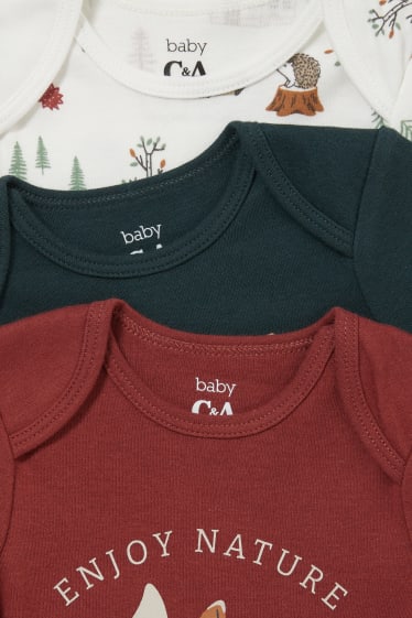 Unisex - Set van 3 - rompertje - donkergroen