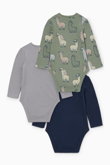 Unisexe - Lot de 3 - bodys pour bébé - gris