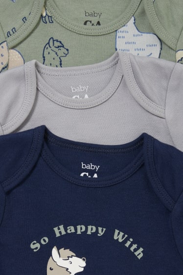 Unisexe - Lot de 3 - bodys pour bébé - gris