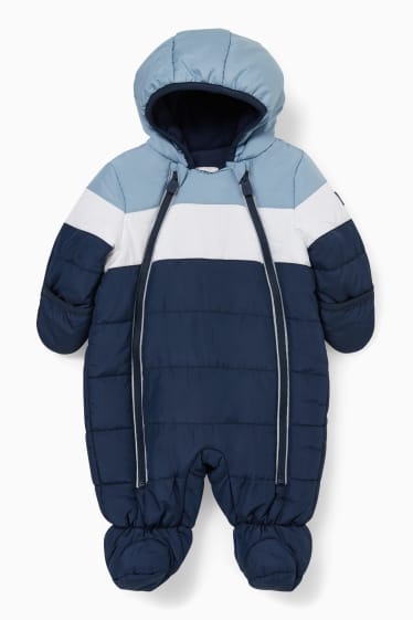 Bébés garçons - Combinaison de ski pour bébé avec capuche - bleu foncé