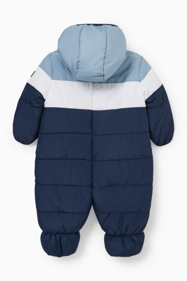 Bebeluși - Costum de zăpadă cu glugă bebeluși - albastru închis