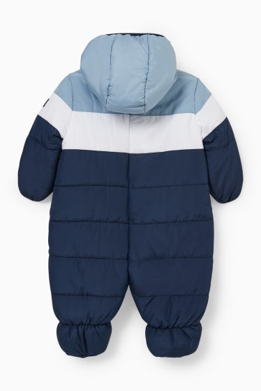 Bébés garçons - Combinaison de ski pour bébé avec capuche - bleu foncé