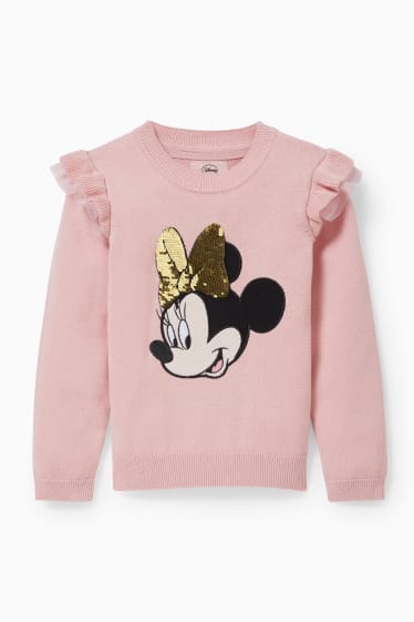 Bambini - Minnie - maglione - effetto brillante - rosa