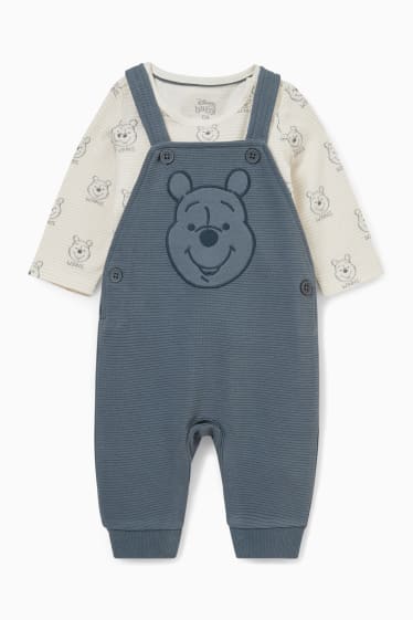 Babys - Winnie Puuh - Baby-Outfit - 2 teilig - blau / dunkelgrau