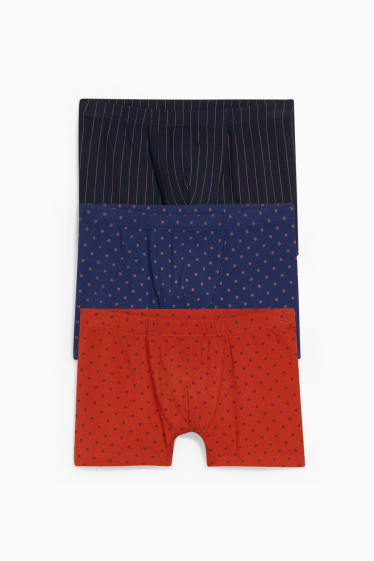 Hommes - Lot de 3 - boxers - LYCRA® - orange foncé